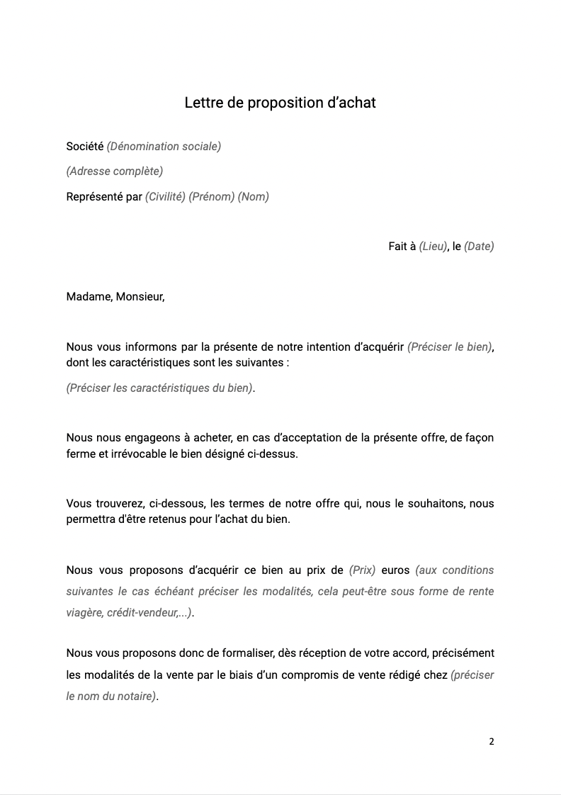 Lettre D Achat Maison Attestation De Vente Mod le Gratuit 
